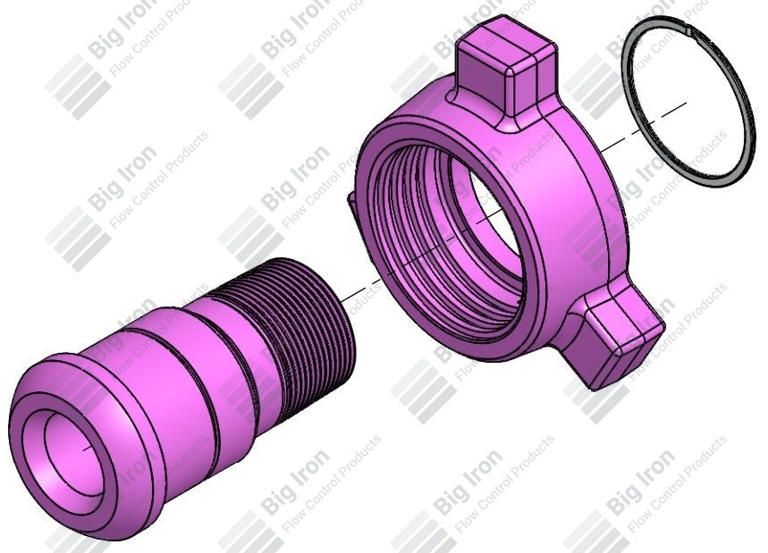 Crossover Union, 3” 1502 M x 2-3/8" EUE M,